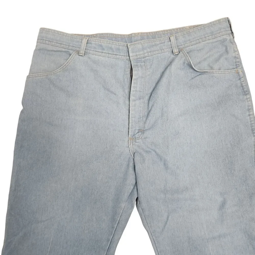 Wrangler Vintage Blue Jeans Light Wash Men's Stretch Classic Flex-Fit 42x30